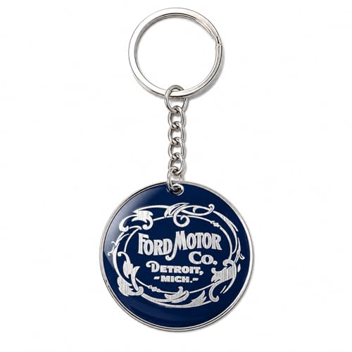 Ford Vintage Round Metal Keychain