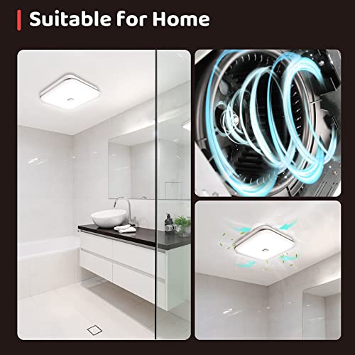 Orein Bathroom Exhaust Fan With Light, 12W Bathroom Fan With Dimmable Light, 100 Cfm, 1.5 Sones Ventilation Fan Combo For Home, Quiet Energy Star Certified And Hvi/Fcc/Etl Listed, White #TOP4