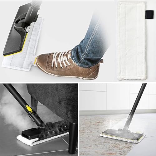 10 Stück Zubehör für Kär-cher Dampfreiniger Easyfix SC2 SC3 SC4 SC5 SV7, Mikrofaser-Tuchset für Kär-cher SC1 SC2 SC3 SC4 SC5 SV7 (5 Bodentücher + 5 Stoffbezug)
