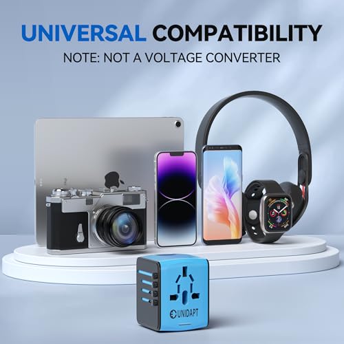 Unidapt MS-G01 Universal Travel Adapter, International Plug Adapter Fast 2,4A 4-Usb European Power Plug thumb #5