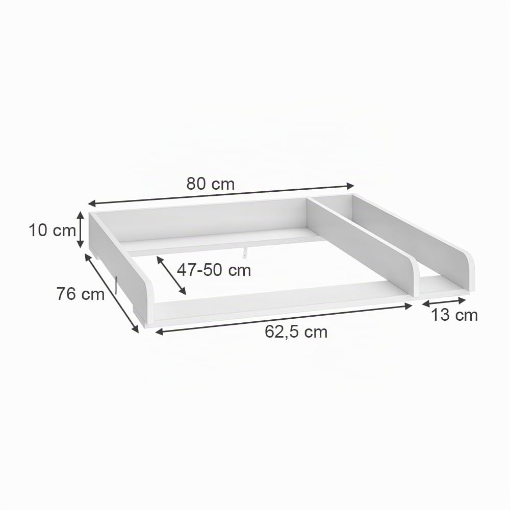 Vicco Piano fasciatoio Wicko Bianco 80 x 76 cm