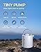 FLEXTAILGEAR Tiny Pump Portable Air Pump, Ultra-Mini with 1300mAh Battery USB Rechargeable to Inflate Deflate for Pool Floats Air Bed / Mattress Swimming Ring Vacuum Storage Bags (White)