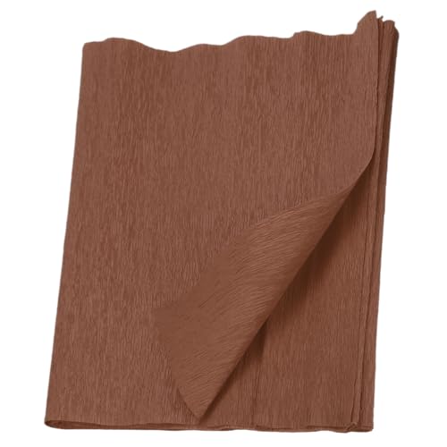 Image of MECCANIXITY Crepe Paper Roll 7.5ft Long 20 Inch Wide for Wedding Ceremony Various Large Festivals Decoration, Coffee Color