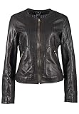 GIPSY GIRLS GGBlanka LNV Luftige Kurzjacke aus perforiertem Leder, Farbe:black, Größe:M