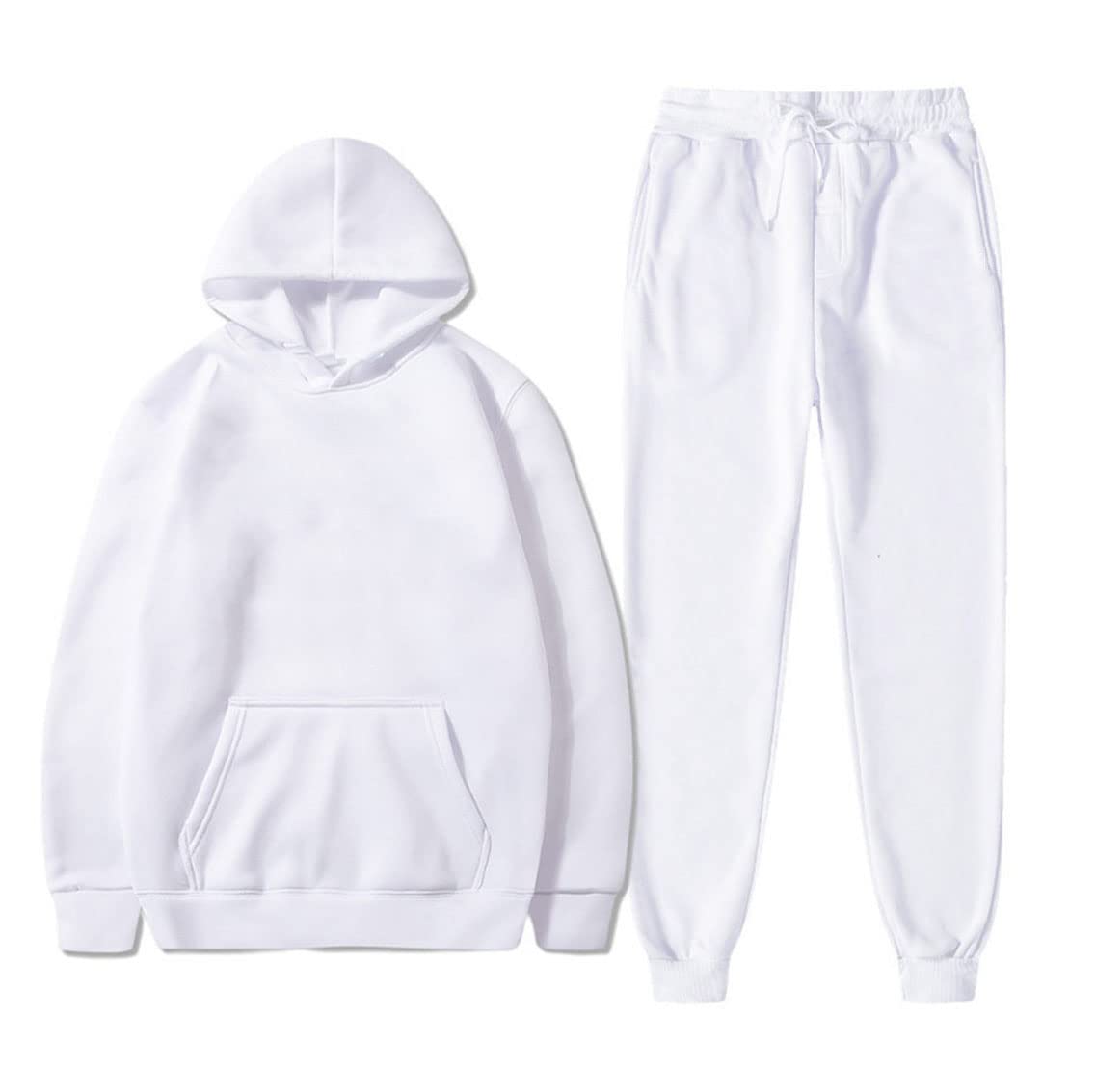 Ensemble sweat à capuche et pantalon chaud et blanc taille S Kiioouu