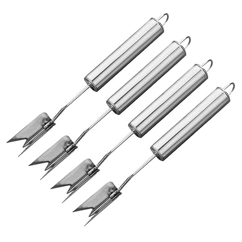 Cabilock 4piezas Pelador De Piña v Inoxidable Cortador De Piña Removedor De Ojos Mango