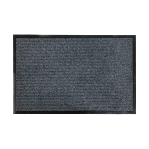 Tapete Capacho Tecido Listrado cor Lisa Remoção de Poeira, Absorvente, Antiderrapante,Durável de Ent