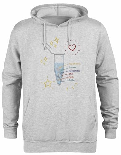 Sweat à capuche PCR Polymerase Chain Reaction pull gris unisexe pour étudiant en biologie