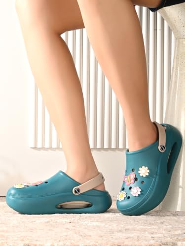 Image of DOCTOR HEALTH SUPER SOFT Women's Platform Clogs | Lightweight EVA Slip-On Garden Shoes with Adjustable Back Strap | Anti-Skid Cushioned Comfortable Casual Sandals for Indoor & Outdoor Wear