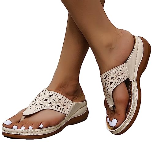 Sandálias Ortopédicas - Flip-Flops co suporte de arco | Chinelos de sola grossa, antiderrapantes, para uso diário, praia