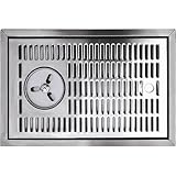 BieTal Abtropfblech Tropfkasten 44x27cm Lochplatte zum Einbau mit Gläserdusche