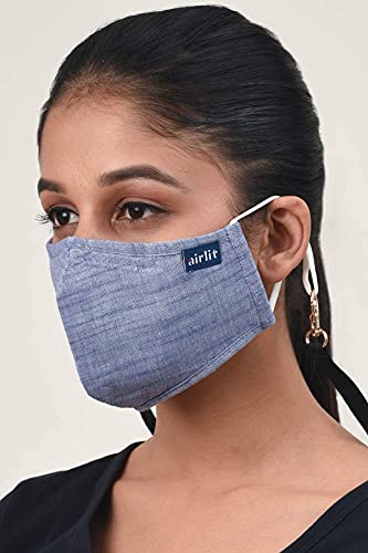 Airlit The Scarlet Handmade Cotton Face Mask with Nosepin – Hand Woven Khadi, Reusable, 4 Layers Breathable Masks for Men and Women Airlit The Scarlet Handmade Cotton Face Mask with Nosepin – Hand Woven Khadi, Reusable, 4 Layers Breathable Masks for Men and Women