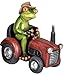 Produktbild wunderschöne Dekofigur Frosch auf rotem Traktor Bauernfrosch H.16 cm Froschhausen