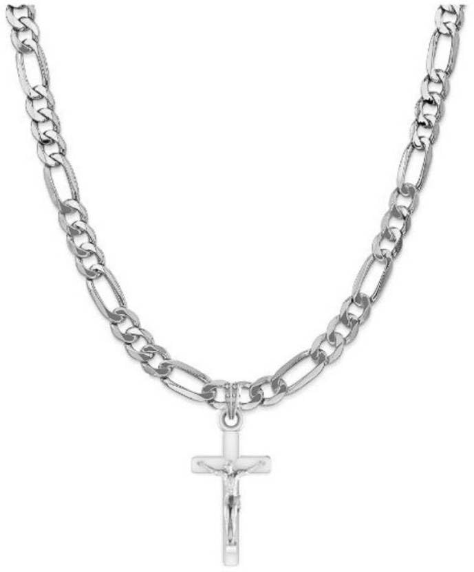 Pendentif Jésus-Christ en argent 925, le collier Figaro idéal au quotidien