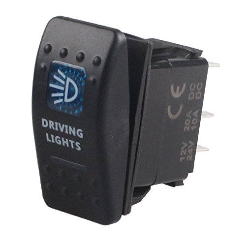 rocker switch driving lights - Etopars Car Auto 12V 20A 24V 10A Blue LED Light Lamp Rocker Toggle Switch 5Pin Driving Light