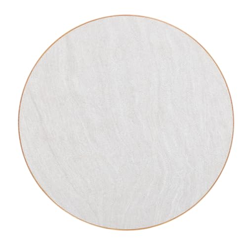 Yctze Plateau de Table Rond en Bois Massif Antidérapant pour Camping-Car, 17,7 Pouces, avec Vis de Montage, Table de Salle à Manger pour Bateaux, Yachts, Pont, Pièces de Rechange pour