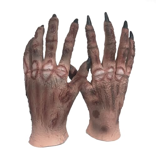 Guantes de zombie para disfraz de miedo en fiestas de Halloween y Cosplay