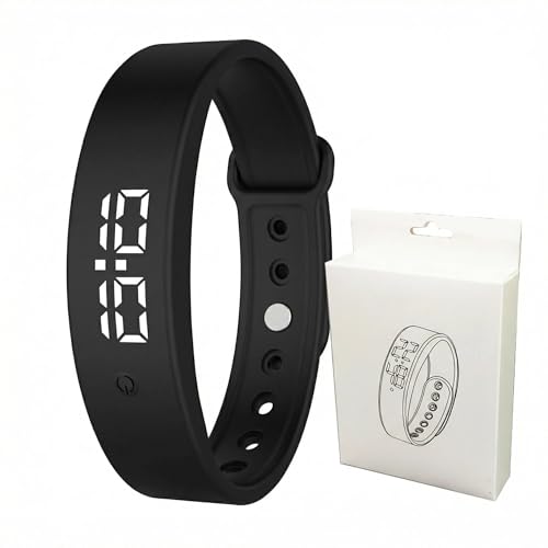 Waterproof Vibrating Alarm Watch with Temperature Sensor - 10 Alarms, 3 Daily Readings