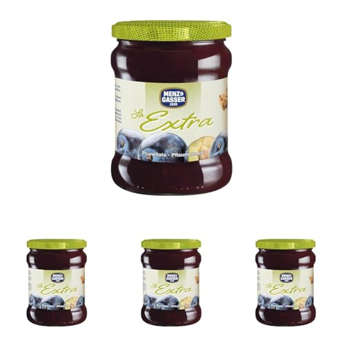 Menz&Gasser La Extra per Dolci, Confettura di Prugne Extra al 45% di Frutta, Prodotta in Italia, Ideale per Colazioni, Farciture e per Preparare Dolci, Naturalmente Senza Glutine, 1 Vasetto da 620 g