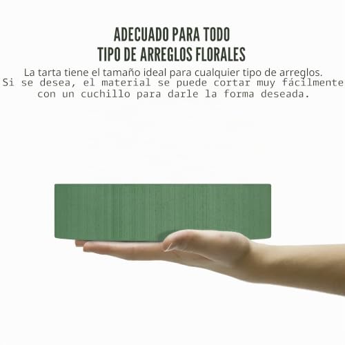Miniatura 5 de Masilla Redonda Para Flores, 2 Unidades, 16 X 3,5 Cm, Musgo, Tartas Para Arreglos Florales, Esponja Para Manualidades Para Celebraciones, Coches, Bodas, Regalos Producido En Alemania