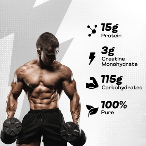 Image of Divine Nutrition HUNK GAINER | High-Calorie Mass Gainer with Protein, Carbs, and Vitamins for Muscle Growth | 1 KG (1 kg, Belgium Chocolate)