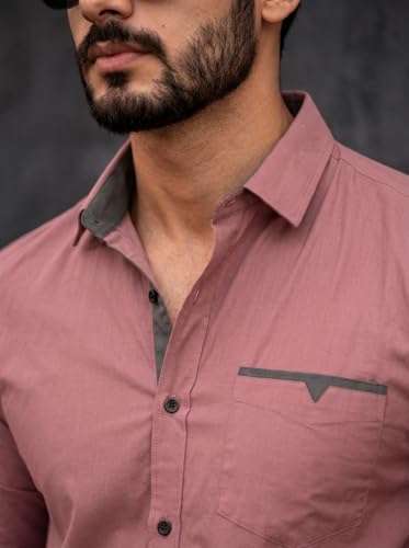 Image of Amazon Brand - INKAST Cotton Shirt for Men | Regular Fit Full Sleeve Casual Shirt | Stylish Formal Office Wear Shirts for Men | Soft Comfortable Breathable Cotton Fabric | Fashionable Office Wear