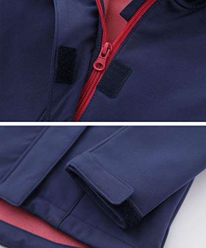 Hiheart Girls Hooded Spring Jacket Fleece Lined Softshell Outwear4