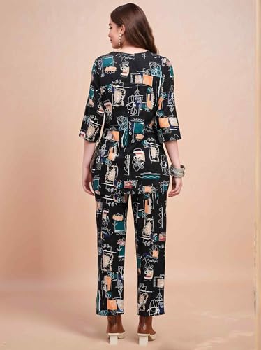 Image of RICHIK Women's Co-ord Set|Kurta Set for Women|Printed Kurta with Pant|Co-ord Set