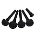 Yibuy Black Wood String Tuning Pegs & End Replacement for 1/2 Size Violin Fiddle