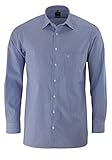 Armlänge: Langarm - normal OLYMP Luxor modern fit Hemd Langarm Zündholzstreifen Mittelblau Größe 47