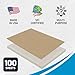 MagicWater Chipboard Sheet for DIY Projects - 8.5x11 Inch - 100 Pack - 0.050 Inch Thick - Heavy Duty Kraft Paperboard, Ideal for Scrapbooking, Books, Picture Frame Backing, Arts Project & Crafts