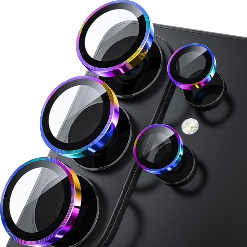 WSKEN for Samsung Galaxy S26 Ultra Camera Lens Protector - Ultra Thin Case Friendly, 9H Shatterproof Tempered Glass with Anti Scratch Metal Circle Camera Screen Protector Cover Accessories, Colorful