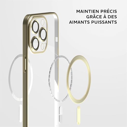 Coque transparente iPhone 14 Pro Max pour chargement induction au bureau et maison