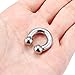 Yaalozei 10G Spetum Rings Ear Gauges Earring Plug Tunnel Streching Kit Surgical Stainless Steel Horseshoe Large Wide Big Septum Nose Prince Albert PA Hoop Earring Ring Piercing Jewelry Women Men 12mm