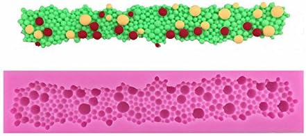 MoeMall Beads Chain Zipper Lace Cake Mold Silicone Fondant Cake Mould Home Baking Cake Decorating Tools (Beads)