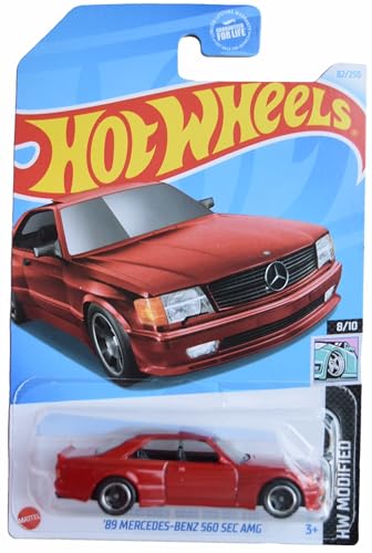 Matchbox Hot Wheels Mercedes Benz 560 Sec AMG rojo miniatura 1