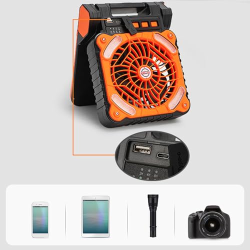 Ventilateur à énergie solaire pour le camping éliminant la chaleur des nuits d'été
