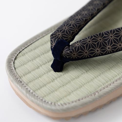 Asayu Japanese Traditional Igusa Setta Sandals, Made in Japan Tatami Zori, Moisture Absorbent, Odour Resistant "Asanoha"3