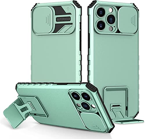 Coque iPhone 14 Pro vert avec béquille idéale pour vos vidéos en voyage