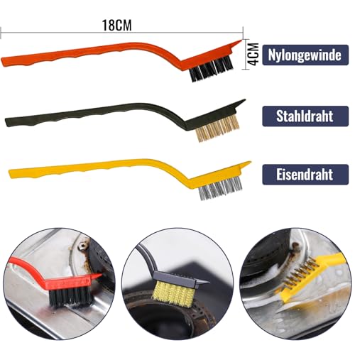 zeyedemo 11PCS Spaltreinigungsbürsten-Set mit Steifen Borsten Spaltreinigungsbürste und Fugenbürste Eckenreinigungsbürste Setfür Badezimmern Küchenspülen