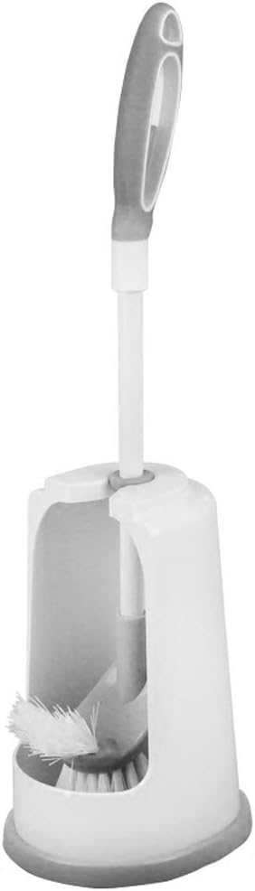 Toilet Brush and Holder,Toilet Bowl Cleaning Brush Set,Under Rim Lip Brush and Storage Caddy for Bathroom