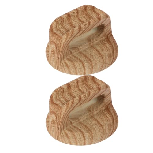 DOITOOL Boutons de Couvercle de Casserole Universels Finition Polie Fine et Confortable en Bakélite Khaki, Lot de 2 Pièces pour Ustensiles Cuisine