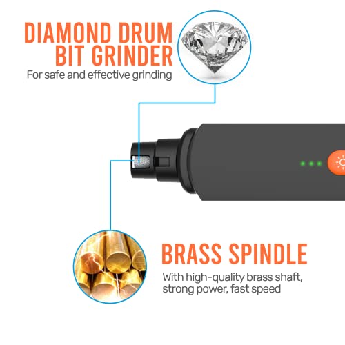 Edipets Krallenschleifer für Hunde - Professionelle Elektrische Krallenschneider für Kleine, Mittlere und Große Haustiere (Schwarz)