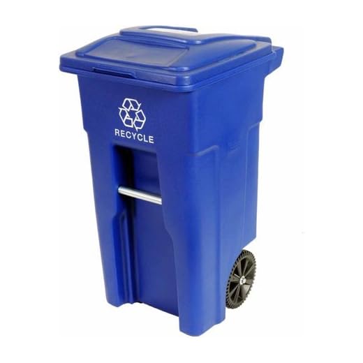 Toter 32 Gallon 2-Wheel Recycling Cart blue