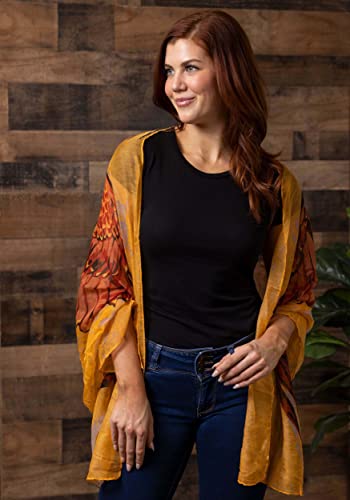 Harry Potter Lightweight Fawkes Wing Scarf - Semi-Sheer Scarf with Printed Fawkes in Flight, Officially Licensed4