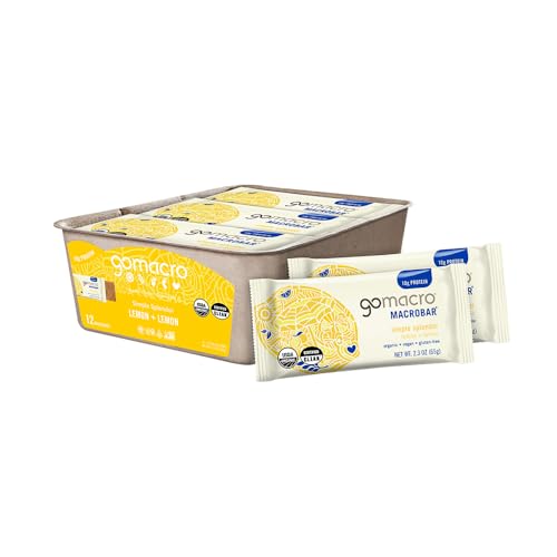 GoMacro MacroBar Organic Vegan Protein Bars - Lemon + Lemon