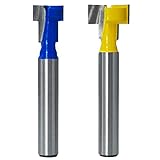 Wolfride 2pcs T Slot Router Bit T Track Router Bit for 3/8-Inch Hex Bolt Heads with 1/4 Inch Shank...