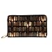 Magisches Design nordische Runen Kompass Druck Geldbörse für Frauen Mädchen Geschenk Leder Lange Geldbörse Reißverschluss Clutch Tasche Kartenhalter, Bibliothek Bücherregal Buch, Einheitsgröße