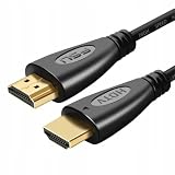 QULITY Premium Kabel HDMI 1.4, Czarny, 3m, 4K Ultra HD 3840x2160 60Hz, Złote Wtyki, Ekranowany, Obsługa 3D