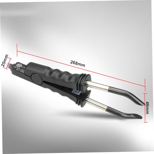 Pince professionnelle pour extensions de cheveux en plastique noir - 2
